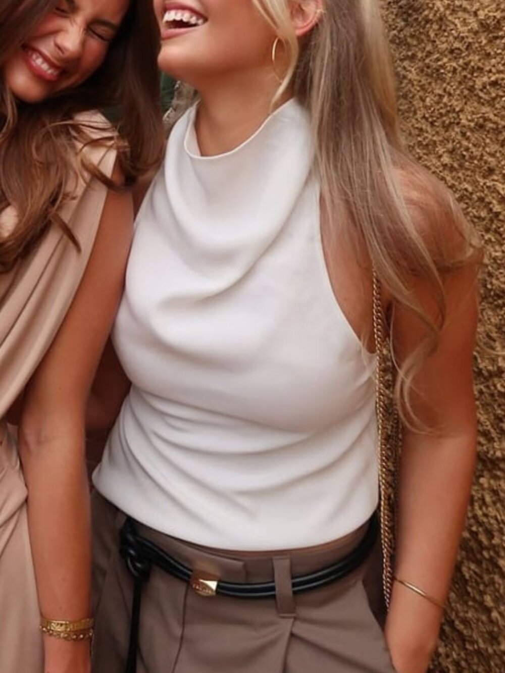 NWT HENNE Brea Top US6 White Ivory Quiet Lux Minimalist